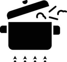 Koken solide en glyph vector illustratie