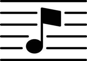 muziek- aantekeningen solide en glyph vector illustratie