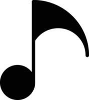 muziek- Notitie solide en glyph vector illustratie