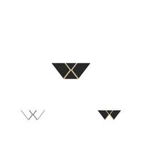 xw, wx, X en w abstract eerste monogram brief alfabet logo ontwerp vector