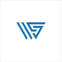 eerste brief ws logo of sw logo vector ontwerp sjabloon