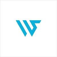 eerste brief ws logo of sw logo vector ontwerp sjabloon