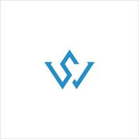 eerste brief ws logo of sw logo vector ontwerp sjabloon