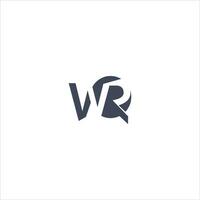 eerste brief wr logo of rw logo vector ontwerp sjabloon