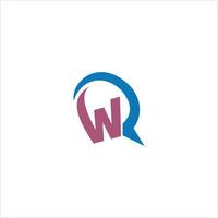 eerste brief wr logo of rw logo vector ontwerp sjabloon