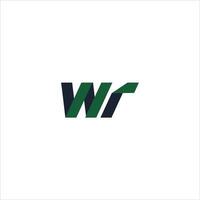 eerste brief wr logo of rw logo vector ontwerp sjabloon