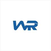 eerste brief wr logo of rw logo vector ontwerp sjabloon