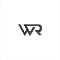 eerste brief wr logo of rw logo vector ontwerp sjabloon