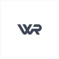 eerste brief wr logo of rw logo vector ontwerp sjabloon