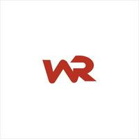 eerste brief wr logo of rw logo vector ontwerp sjabloon