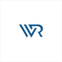 eerste brief wr logo of rw logo vector ontwerp sjabloon