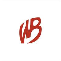 eerste brief wr logo of rw logo vector ontwerp sjabloon