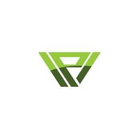 eerste brief pw logo of wp logo vector ontwerp sjabloon