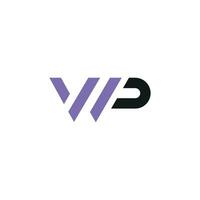 eerste brief pw logo of wp logo vector ontwerp sjabloon