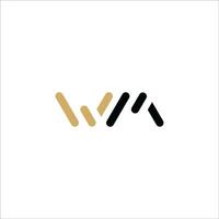 eerste brief wm logo of mw logo vector ontwerp sjabloon