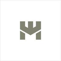 eerste brief wm logo of mw logo vector ontwerp sjabloon