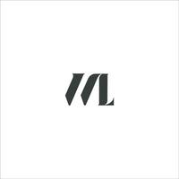 eerste brief wl logo of lw logo vector ontwerp sjabloon