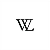 eerste brief wl logo of lw logo vector ontwerp sjabloon