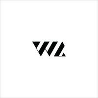 eerste brief wl logo of lw logo vector ontwerp sjabloon