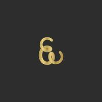 euh, wij, e en w abstract eerste monogram brief alfabet logo ontwerp vector