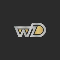 alfabet initialen logo dw, wd, d en w vector