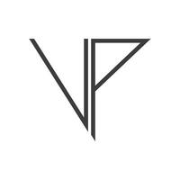 eerste brief vp logo of pv logo vector ontwerp sjabloon