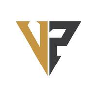 eerste brief vp logo of pv logo vector ontwerp sjabloon