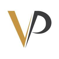 eerste brief vp logo of pv logo vector ontwerp sjabloon