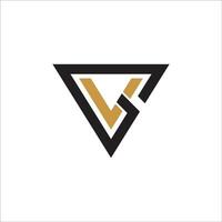 eerste brief vg logo of gv logo vector ontwerp sjabloon