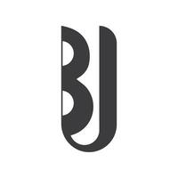 eerste brief ub logo of bu logo vector ontwerp sjabloon