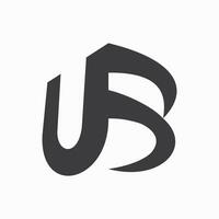 eerste brief ub logo of bu logo vector ontwerp sjabloon