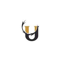 alfabet brieven initialen monogram logo uu, u vector