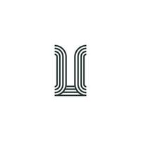 alfabet brieven initialen monogram logo uu, u vector