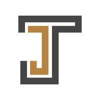 eerste tj brief logo vector sjabloon ontwerp. creatief abstract brief jt logo ontwerp. gekoppeld brief jt logo ontwerp.