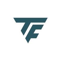 eerste brief tf logo of ft logo vector ontwerp sjabloon