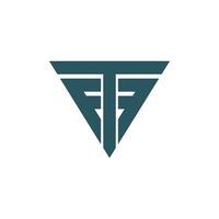 eerste brief tf logo of ft logo vector ontwerp sjabloon