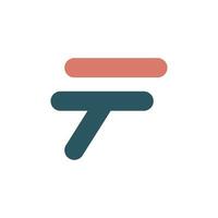 eerste brief tf logo of ft logo vector ontwerp sjabloon