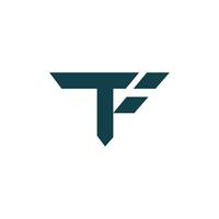 eerste brief tf logo of ft logo vector ontwerp sjabloon