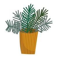 palm in pot vector