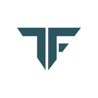 eerste brief tf logo of ft logo vector ontwerp sjabloon