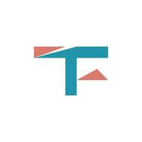 eerste brief tf logo of ft logo vector ontwerp sjabloon