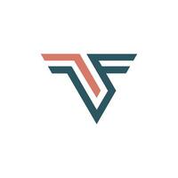 eerste brief tf logo of ft logo vector ontwerp sjabloon