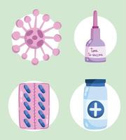 vaccin covid set vector