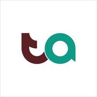 eerste brief Bij logo of ta logo vector ontwerp sjabloon