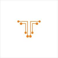 eerste brief t logo of tt logo vector ontwerp sjabloon