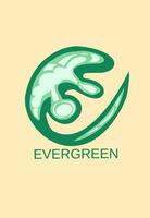 groenblijvend eenvoudig logo vector