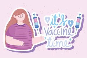 vaccin tijd patiënt vector