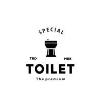 toilet hipster silhouet logo kom sanitair vector badkamer. bidet toilet lijn icoon interieur