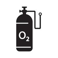 zuurstof buis icoon logo vector ontwerp sjabloon