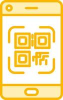 smartphone qr code vector icoon